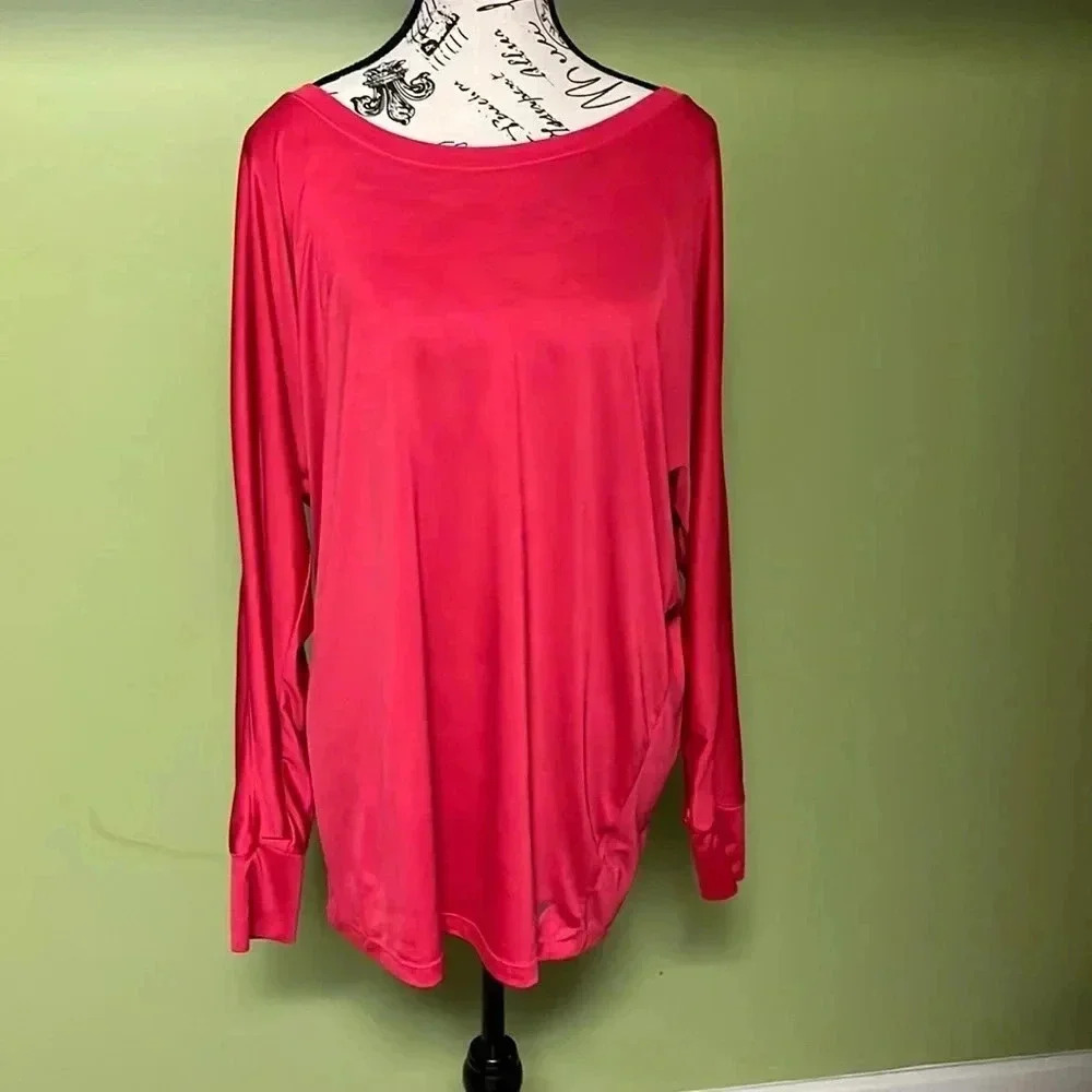 Red Old Navy Loose Active Shirt Size Large - Picture 1 of 3